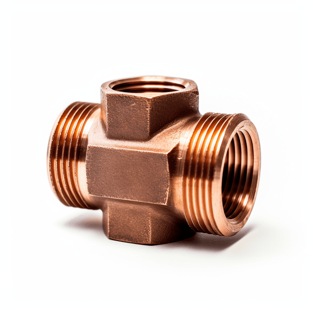 Copper parts and fittings with electrical and thermal conductivity for wiring, plumbing, and industrial uses.