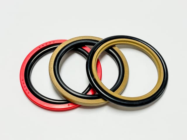 Cap seals for rod and piston dynamic sealing in hydraulic systems with reliable extrusion resistance.