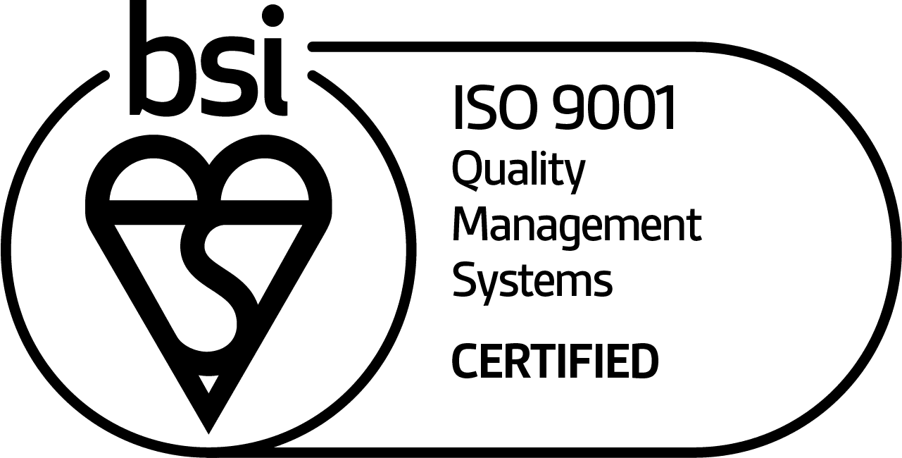 BSI, ISO 9001 Quality Management Systems Certified